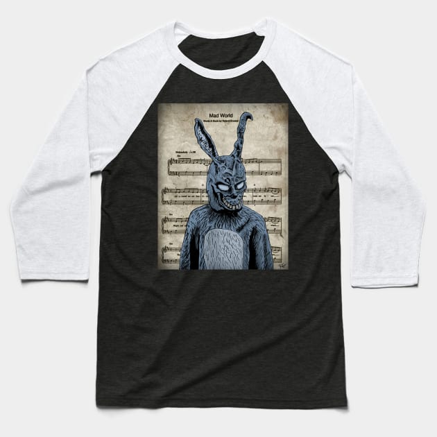 Donnie Darko Baseball T-Shirt by RG Illustration